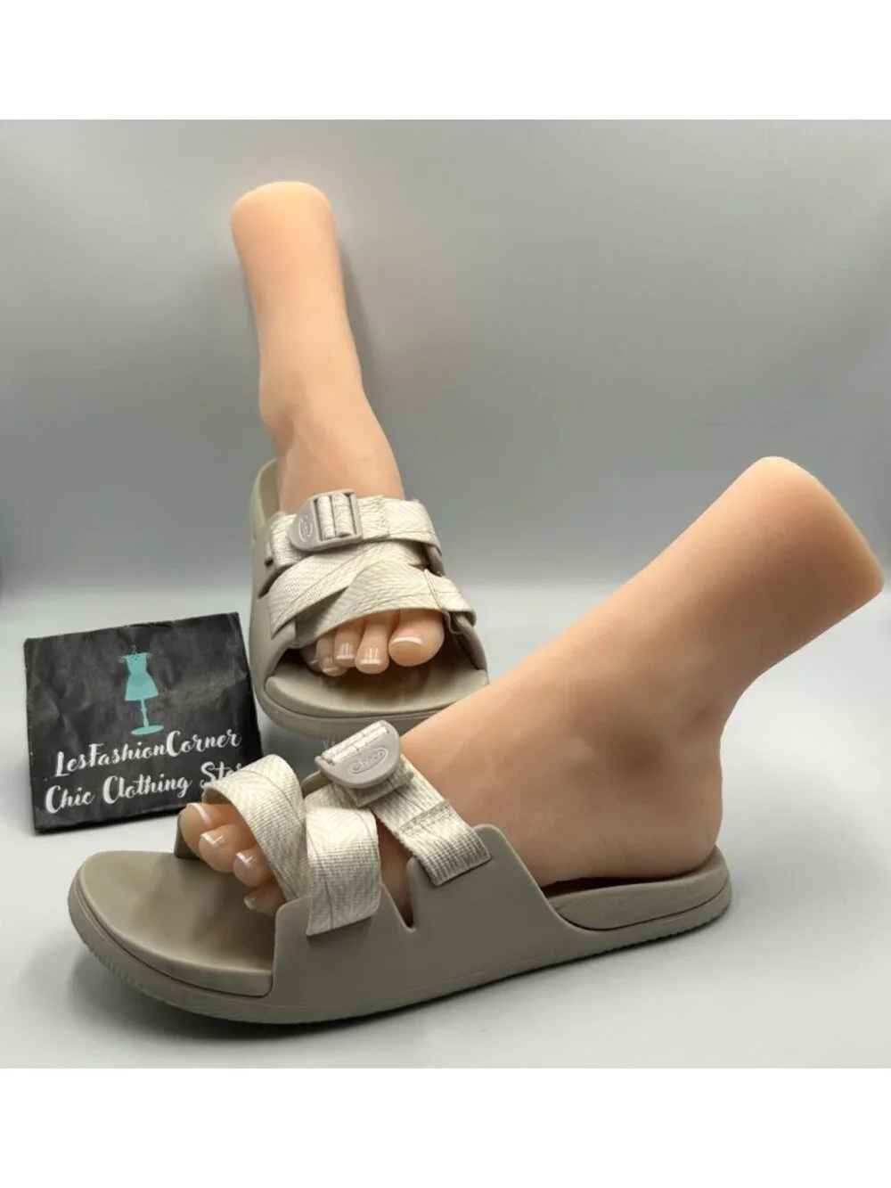 Chaco Women's Beige Chillos Slide Adjustable Straps Size 9 3360 - Picture 13 of 16